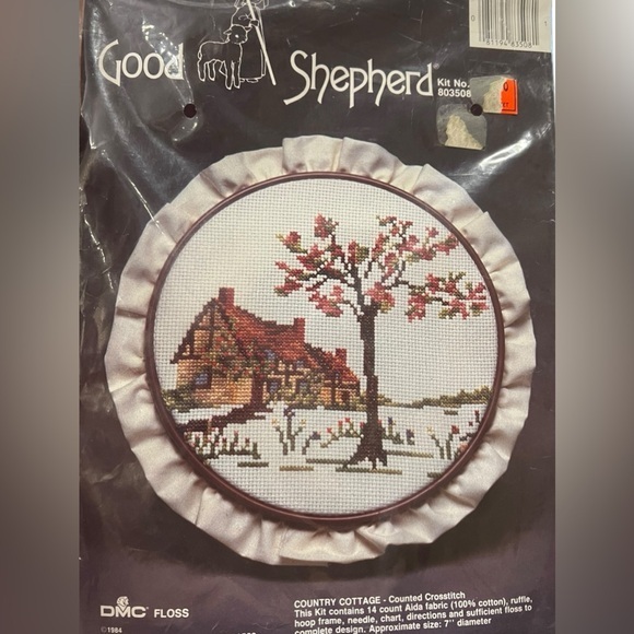 Good Shepard Other - VTG 1984 Good Shepard Country Cottage Counted Cross Stitch Kit NIP Farmhouse